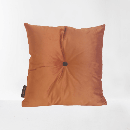 Orange Buttons Cushion - The Cushion Studio