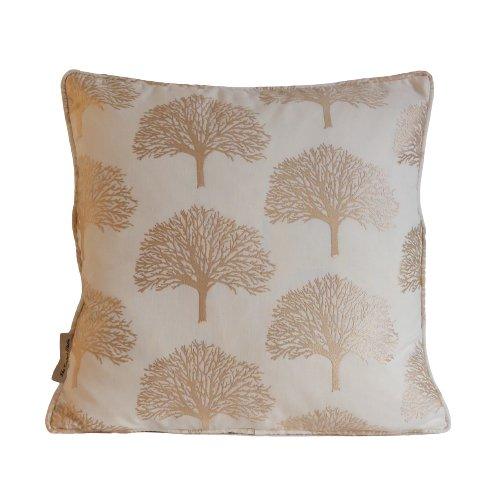Golden Oak Tree Cushion, Tree, Gold, Cream,  The Cushion Studio