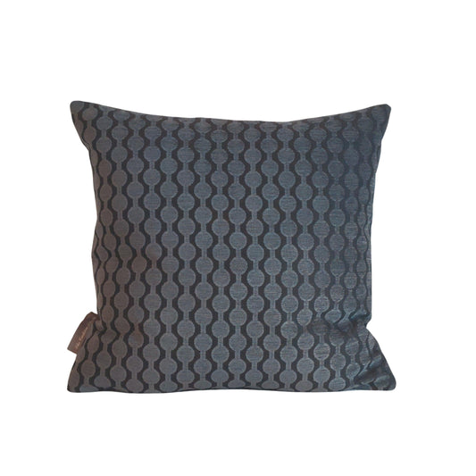 Spot Cushion, Grey, Navy, 43cm x 43cm, The Cushion Studio